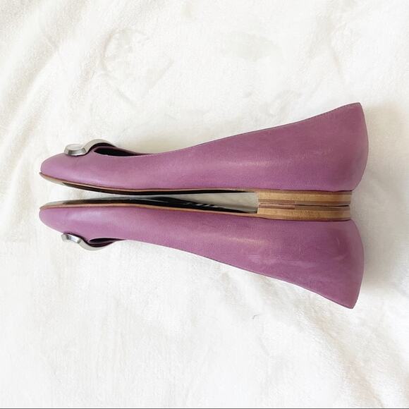 Botkier purple loafer flat leather size 37 designer square toe - Picture 6 of 8